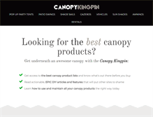 Tablet Screenshot of canopykingpin.com
